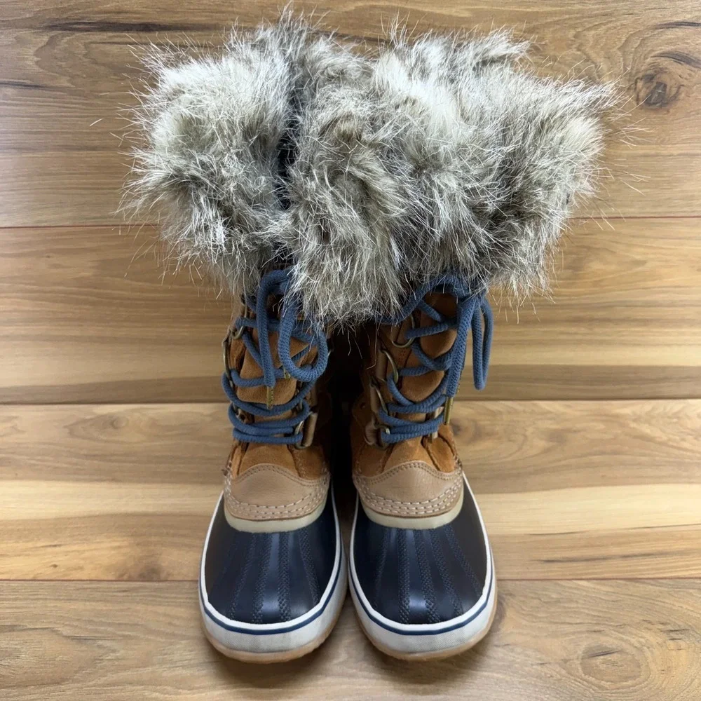 Sorel Joan Of Arctic Snow Boots 8 Faux Fur Tall Gorpcore Cottagecore Outdoor